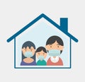 Family stay at home concept