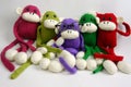 Family, stuffed animal, new year, monkey, funny