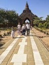 Family in sulamani paht,pugan,myanmar Royalty Free Stock Photo