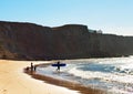 Family surfing, Portugal Royalty Free Stock Photo