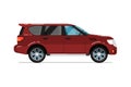 Family suv car isolated vector icon Royalty Free Stock Photo