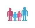 Family symbol. kind sign icon. Parents and children. Vector illustration