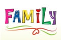 Family text sign vector image