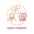 Family therapist concept icon