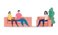 Family Psychological Therapy Flat Vector Concept