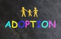 Family of three adoption Royalty Free Stock Photo