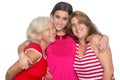 Family of three generations of hispanic women Royalty Free Stock Photo