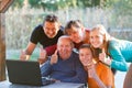 Family thumbs up Royalty Free Stock Photo