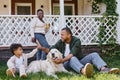 family time, happy african american father Royalty Free Stock Photo