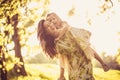 Family time. Little girl and her Mother playing at nature. Royalty Free Stock Photo