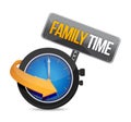 Family time watch illustration design