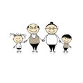 Family together - grandparents and grandchildren