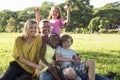 Family Togetherness Relaxation Outdoors Concept