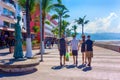 Family Tourism Puerto Vallarta Mexico Malecon Shopping