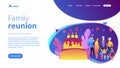 Family tradition concept landing page.