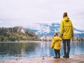 Family Travel Bled Lake, Slovenia, Europe Royalty Free Stock Photo