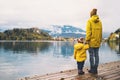 Family Travel Bled Lake, Slovenia, Europe Royalty Free Stock Photo