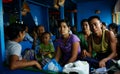 A Family Traveling on an Overnight Ferry