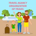 Family Traveling by Plane Social Media Banner