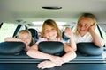 Family travelling by car Royalty Free Stock Photo