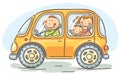 Family travelling by car Royalty Free Stock Photo