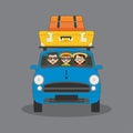 Family Travelling By Car Illustration Royalty Free Stock Photo