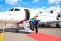 Family Travelling by Commercial Airplane