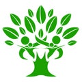 Green color family nature Tree, team symbol