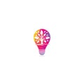 Family Tree bulb shape concept Logo Design. Royalty Free Stock Photo
