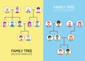 Family tree design templates with avatar icons Royalty Free Stock Photo