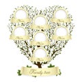 Family tree in heart shape