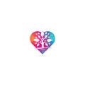 Family Tree heart shape concept Logo Design. Royalty Free Stock Photo