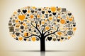 Family tree illustration for international day, symbolizing love, unity, and support Royalty Free Stock Photo