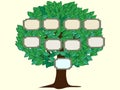 Family tree one person vector background Royalty Free Stock Photo