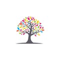 family tree symbol icon logo design Royalty Free Stock Photo