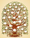 Family Tree template vintage vector