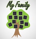 Family Tree template vintage vector illustration eps 10 Royalty Free Stock Photo