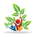 Family tree wellness figure icon