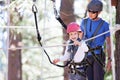 Family at treetop park