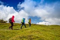 Family on a trekking day