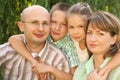 Family with two children near osier Royalty Free Stock Photo