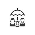 BW Icons - Family umbrella