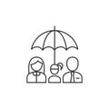 Outline icon - Family umbrella