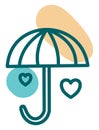 Family umbrella, icon