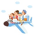 It is a family vacation on, airplane