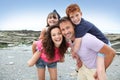 Family vacation at the beach Royalty Free Stock Photo
