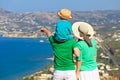 Family on vacation in Greece Royalty Free Stock Photo