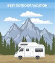 Family vacation Road trip poster template