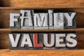 Family values tray