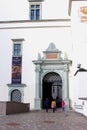 Family is visiting the Grand Palace of the Dukes, Vilnius, Lithuania Royalty Free Stock Photo